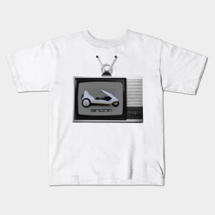 80s Retro Sinclair c5 electric future car Kids T-Shirt